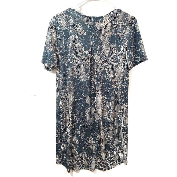 Snake Print V Neck Lightweight Dress - Picture 2 of 6